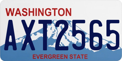 WA license plate AXT2565