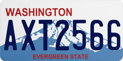 WA license plate AXT2566