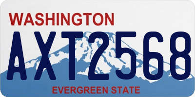 WA license plate AXT2568