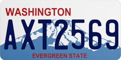 WA license plate AXT2569