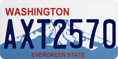 WA license plate AXT2570