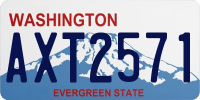 WA license plate AXT2571