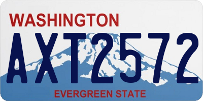 WA license plate AXT2572
