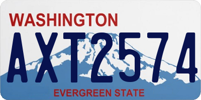 WA license plate AXT2574