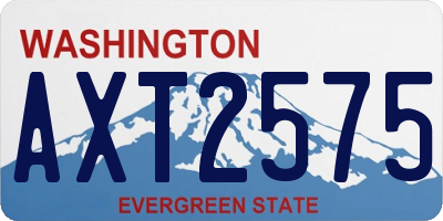 WA license plate AXT2575