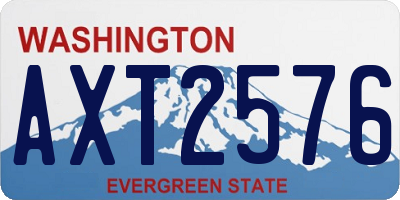 WA license plate AXT2576