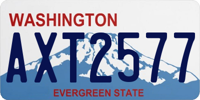 WA license plate AXT2577
