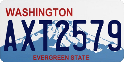 WA license plate AXT2579