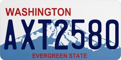 WA license plate AXT2580