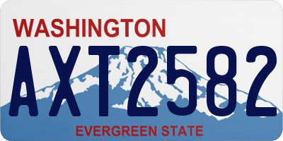 WA license plate AXT2582