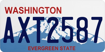 WA license plate AXT2587