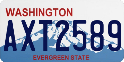 WA license plate AXT2589