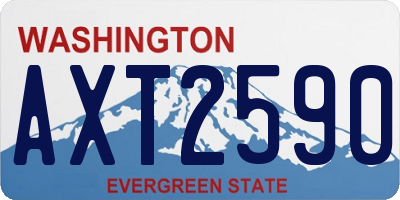 WA license plate AXT2590