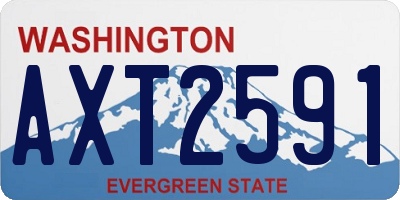 WA license plate AXT2591