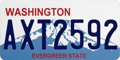WA license plate AXT2592