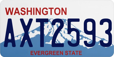 WA license plate AXT2593