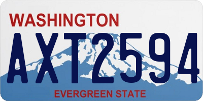 WA license plate AXT2594