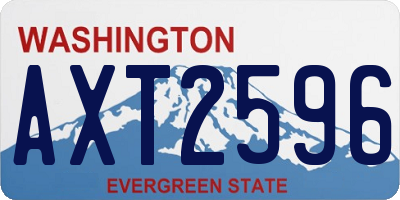 WA license plate AXT2596