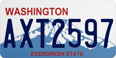 WA license plate AXT2597