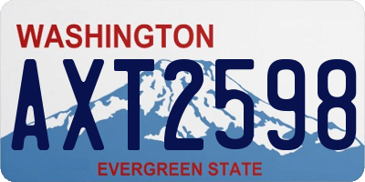WA license plate AXT2598