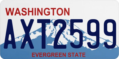 WA license plate AXT2599
