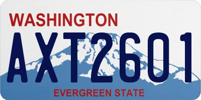 WA license plate AXT2601