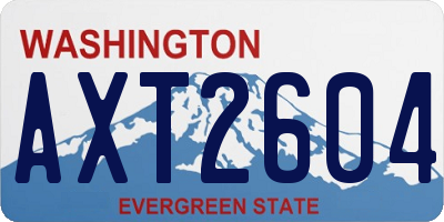 WA license plate AXT2604