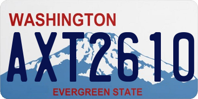 WA license plate AXT2610