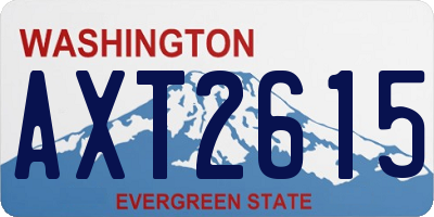 WA license plate AXT2615