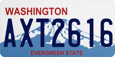 WA license plate AXT2616
