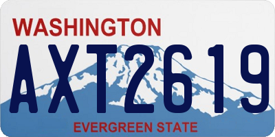 WA license plate AXT2619