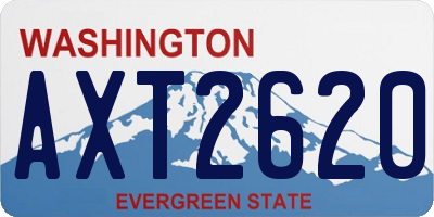 WA license plate AXT2620