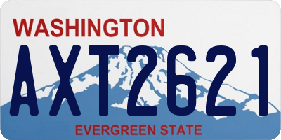 WA license plate AXT2621