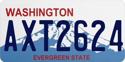 WA license plate AXT2624