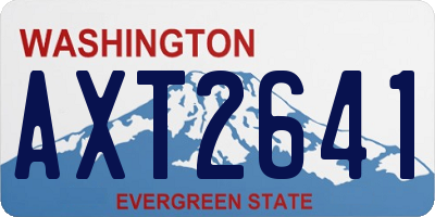 WA license plate AXT2641
