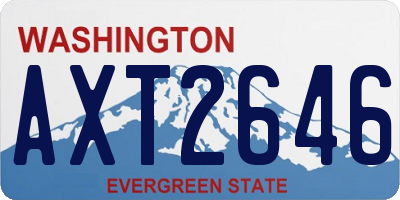 WA license plate AXT2646