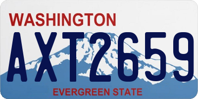 WA license plate AXT2659