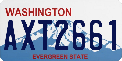 WA license plate AXT2661