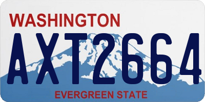 WA license plate AXT2664