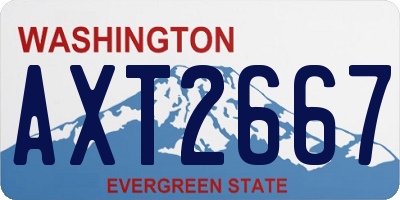 WA license plate AXT2667