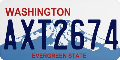WA license plate AXT2674