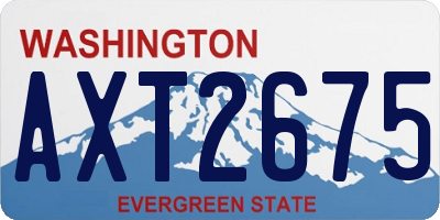 WA license plate AXT2675