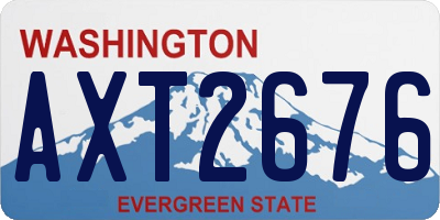 WA license plate AXT2676