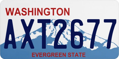 WA license plate AXT2677