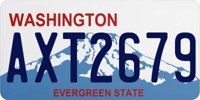 WA license plate AXT2679