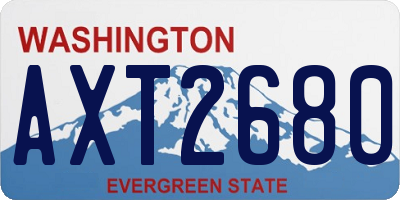 WA license plate AXT2680