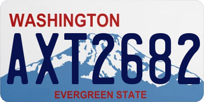 WA license plate AXT2682