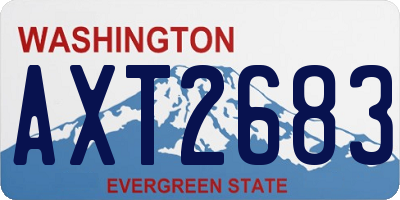 WA license plate AXT2683