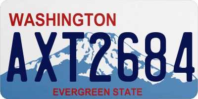 WA license plate AXT2684