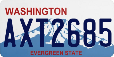 WA license plate AXT2685